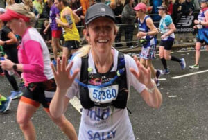 Sally Tooms running the London Marathon